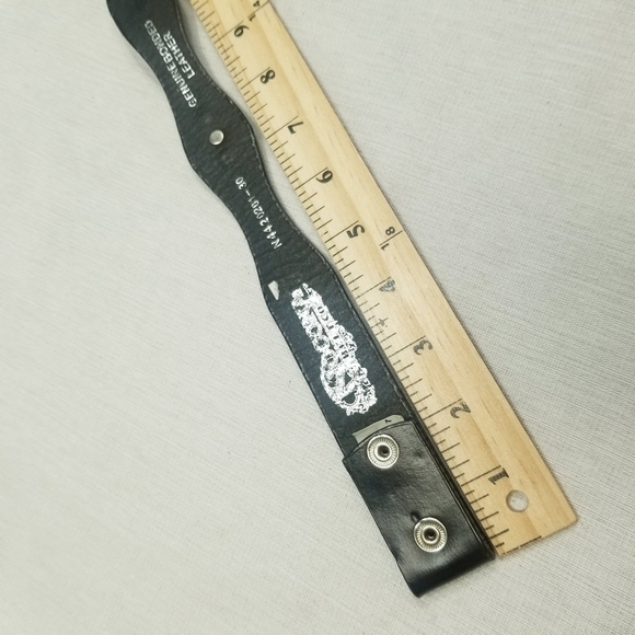 Noosa western studded belt black heart concho leather size 28 NO BUCKLE‎ - Picture 9 of 13